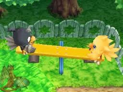 Final Fantasy Fables Chocobo Tales game for the Nintendo DS featuring storybook style adventure gameplay with mini games card battles and charming characters set in a whimsical fantasy world gameplay