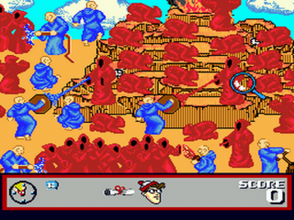 The Great Waldo Search gameplay for Sega Genesis (GEN) video game