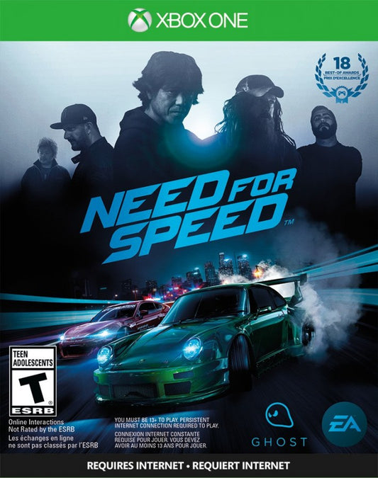 Need for Speed Xbox One racing video game EA Sports Ghost Games street racing car customization tuner cars police pursuit open world racing gameplay drifting nitrous high speed racing simulator arcade racing Xbox One software game title front cover 