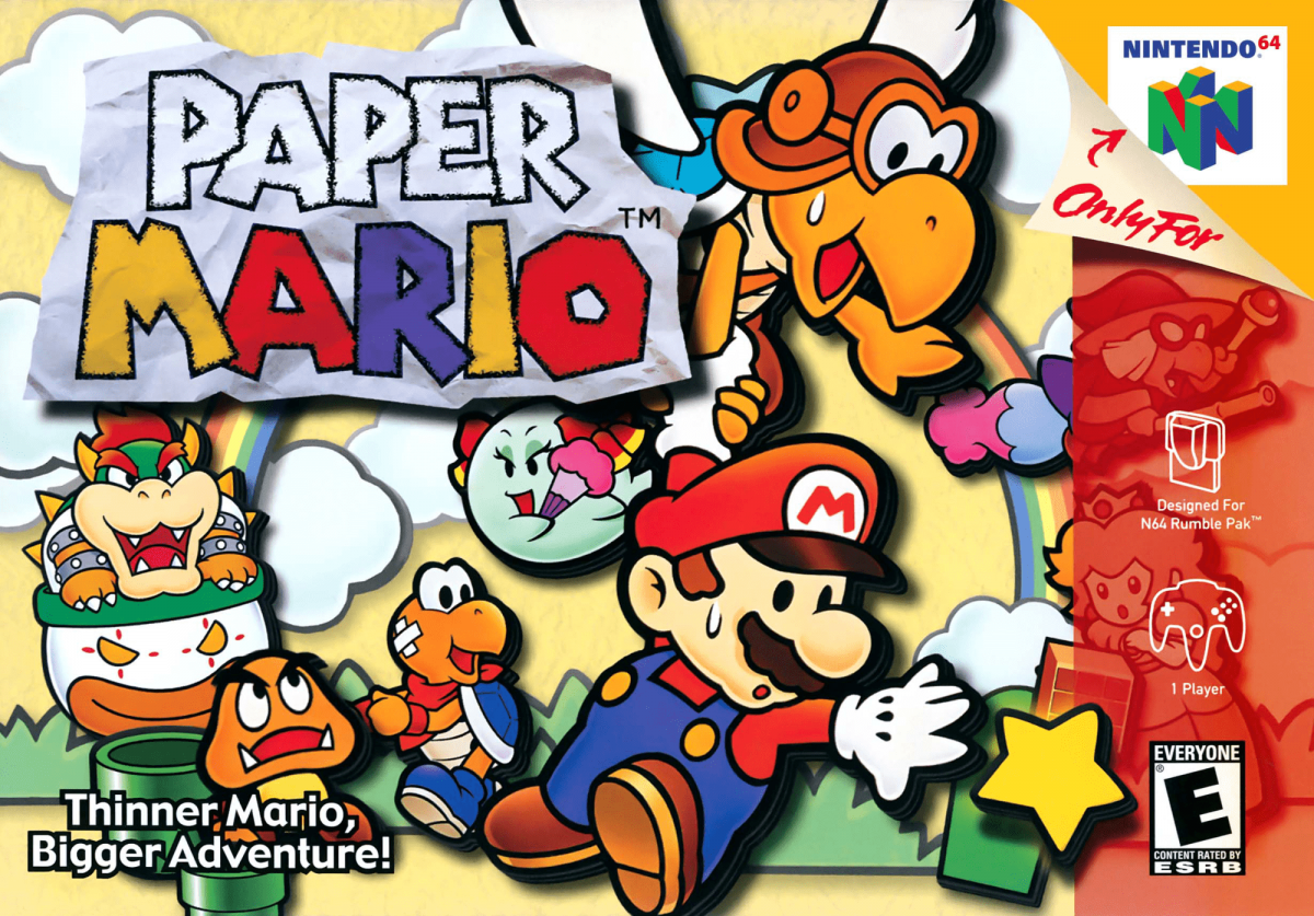 Paper Mario cover art for Nintendo 64 N64 video game