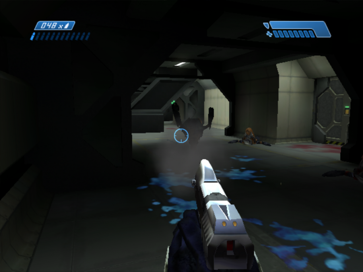 Halo: Combat Evolved for Xbox (XBOX) at Gamers INC, featuring the legendary sci‑fi shooter that introduced Master Chief and the Halo universe, with a cinematic campaign, smart enemy AI, iconic vehicle combat, and split‑screen multiplayer that defined a generation of console FPS action gameplay screenshot
