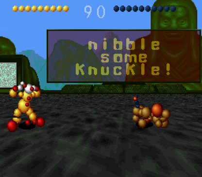 Ballz 3D retro SNES video game Ballz 3D fighting game one on one combat quirky characters arcade style battles polygon graphics console title Super Nintendo release gameplay