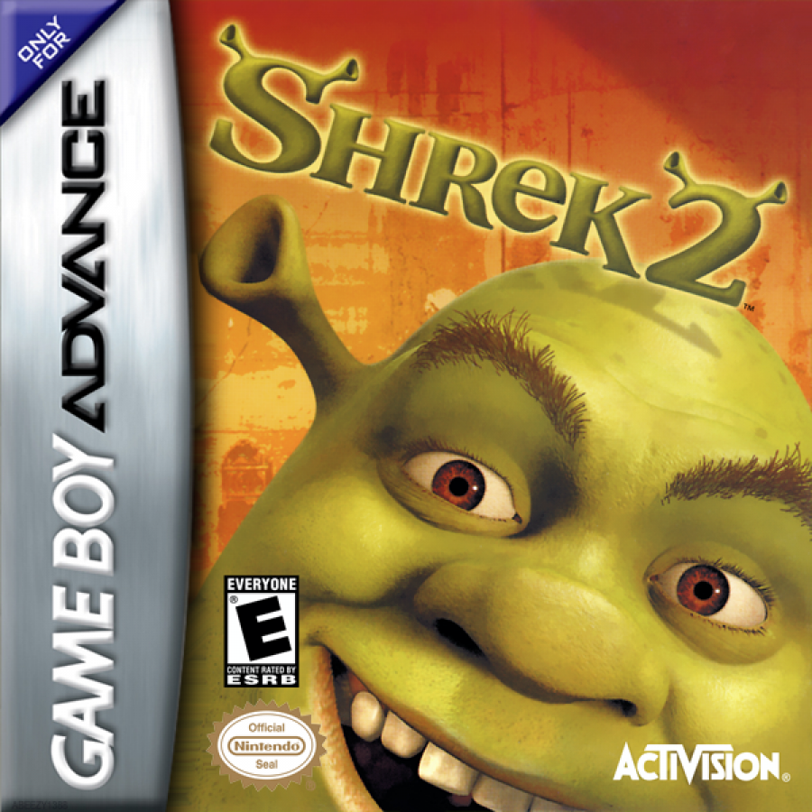 Shrek 2 cover art for Game Boy Advance (GBA) video game