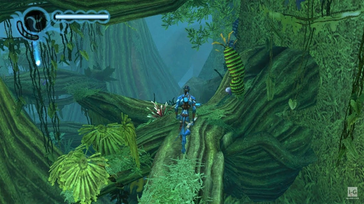 Avatar The Game PlayStation Portable PSP video game, action adventure, sci-fi combat, movie tie-in gameplay, handheld console title gameplay screenshot