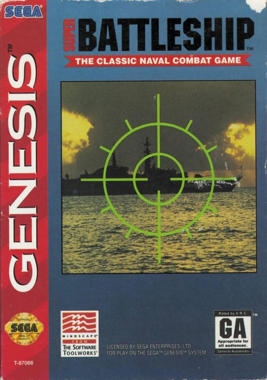 Super Battleship cover art for Sega Genesis (GEN) video game