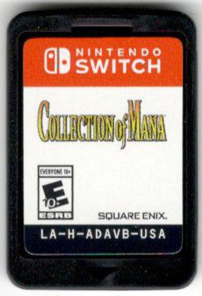 Collection of Mana Nintendo Switch game featuring classic action RPG adventures, real-time combat, and beloved remastered Mana series titles cartridge