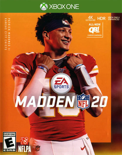 Madden NFL 20 cover art for Xbox One (XONE) sports football video game