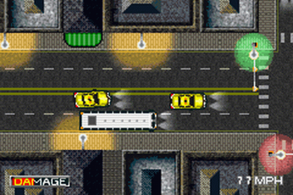 Midnight Club Street Racing Game Boy Advance gameplay for retro video game featuring open world street racing gameplay illegal urban racing fast paced arcade driving car customization night city environments and portable handheld racing action on the GBA system