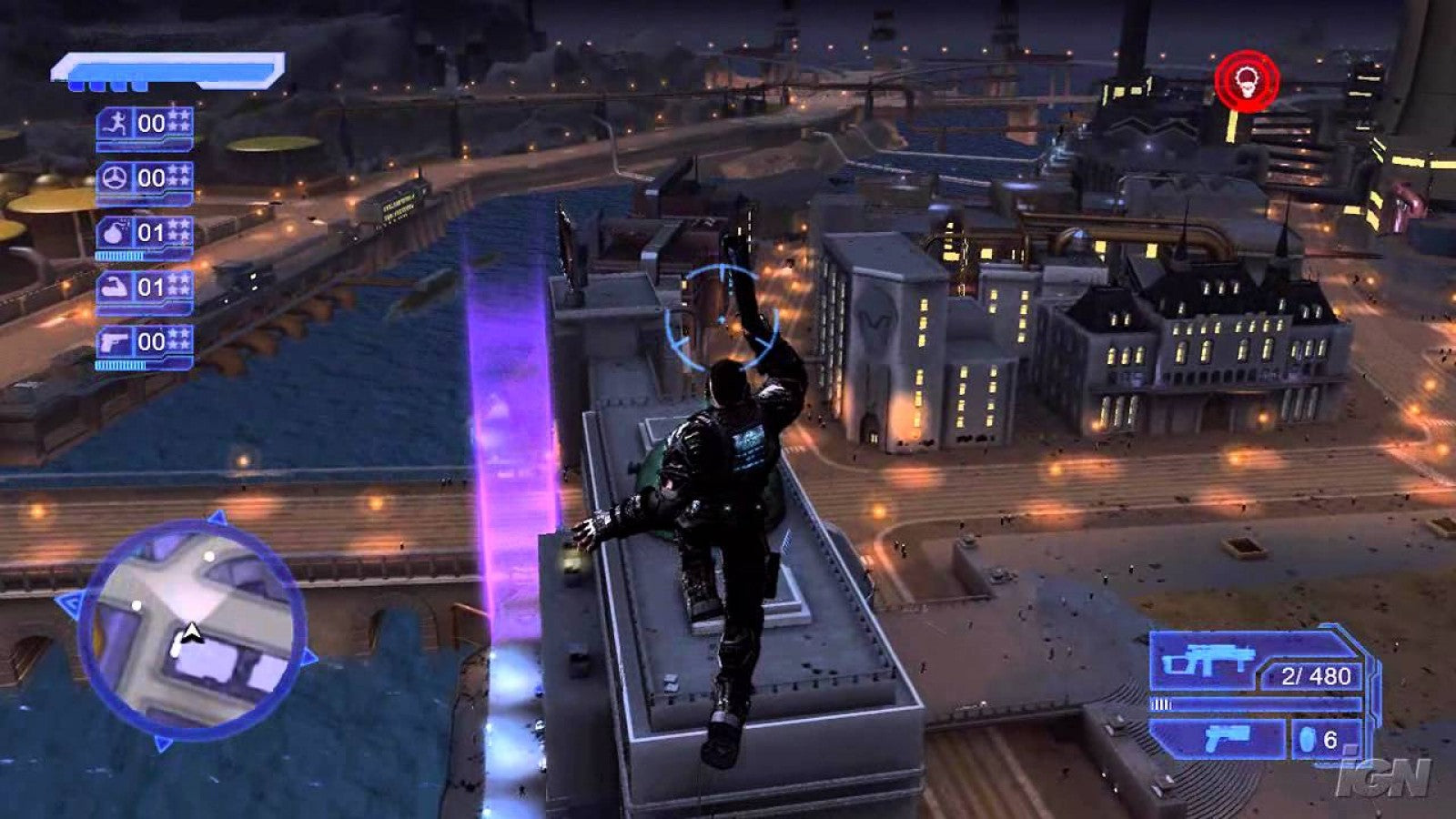 Crackdown gameplay for Xbox 360 (X360) open-world action video game