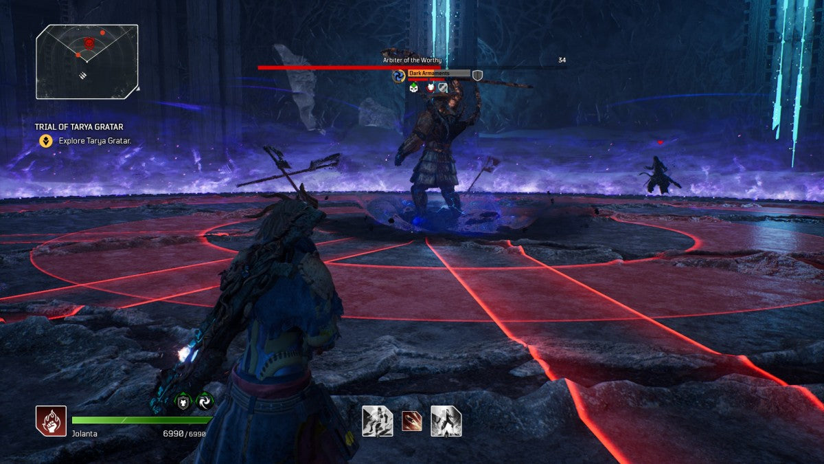 Outriders: Worldslayer for PlayStation 4 (PS4) at Gamers INC, featuring the definitive co-op looter-shooter experience with a massive new campaign, the endgame Trial of Tarya Gratar, and powerful Apocalypse Tier gear to customize your ultimate Altered warrior gameplay screenshot