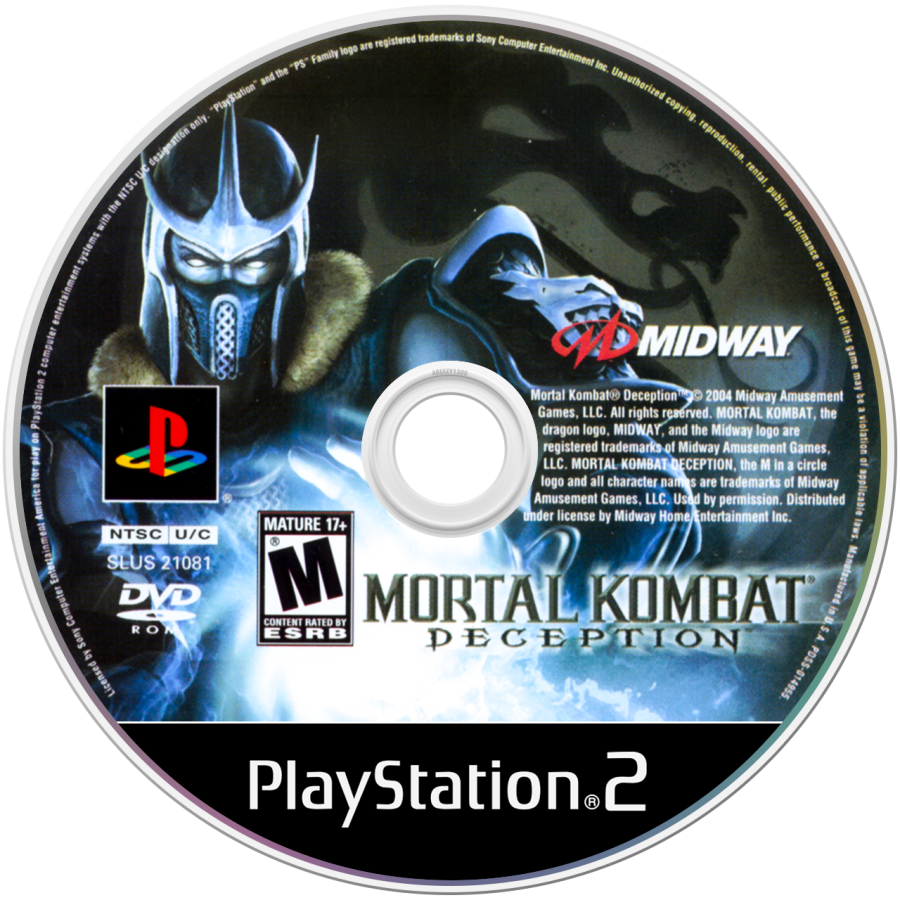 Mortal Kombat Deception Premium Pack PlayStation 2 (PS2) fighting video game disc