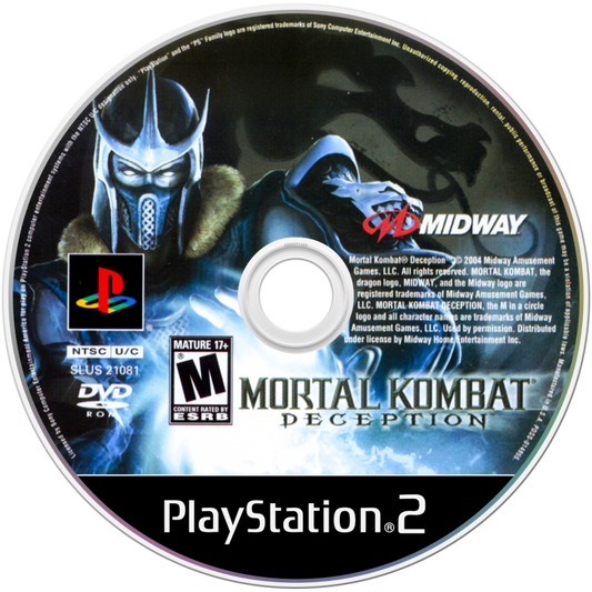 Mortal Kombat Deception Premium Pack PlayStation 2 (PS2) fighting video game disc