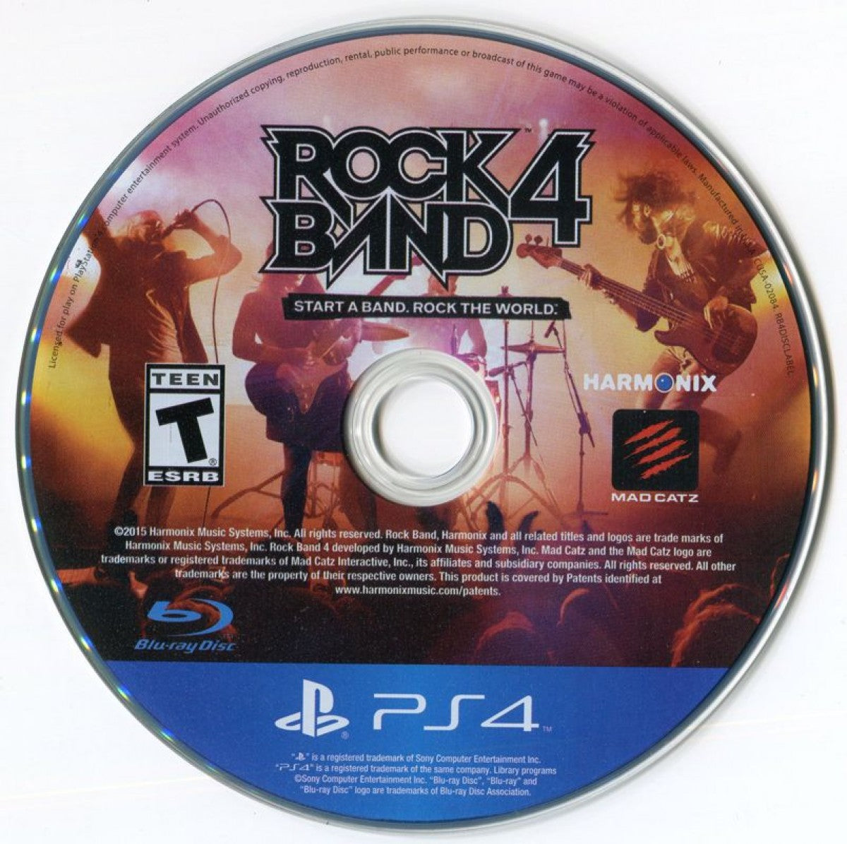 Rock Band 4 – PlayStation 4 (PS4) video game disc, rhythm music game