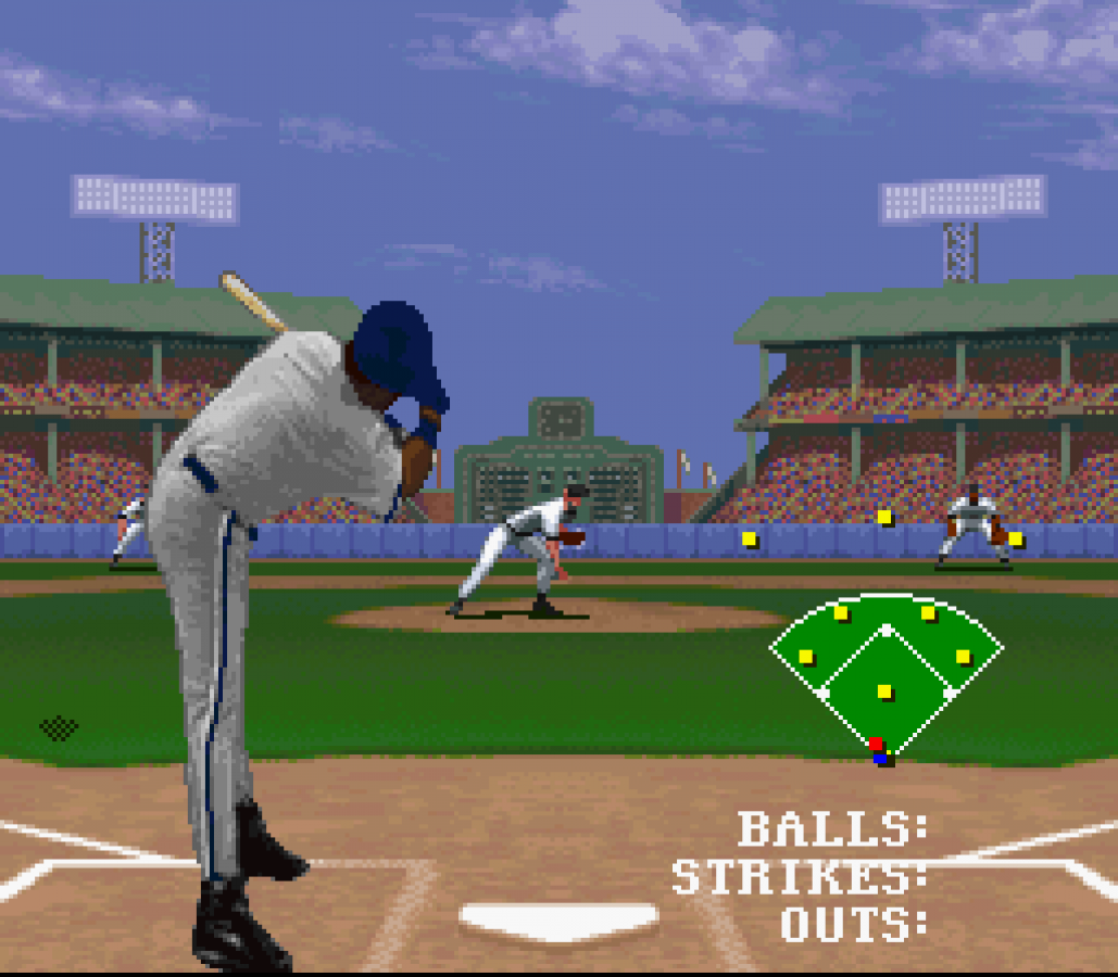 Frank Thomas Big Hurt Baseball gameplay image for Super Nintendo Entertainment System SNES retro video game