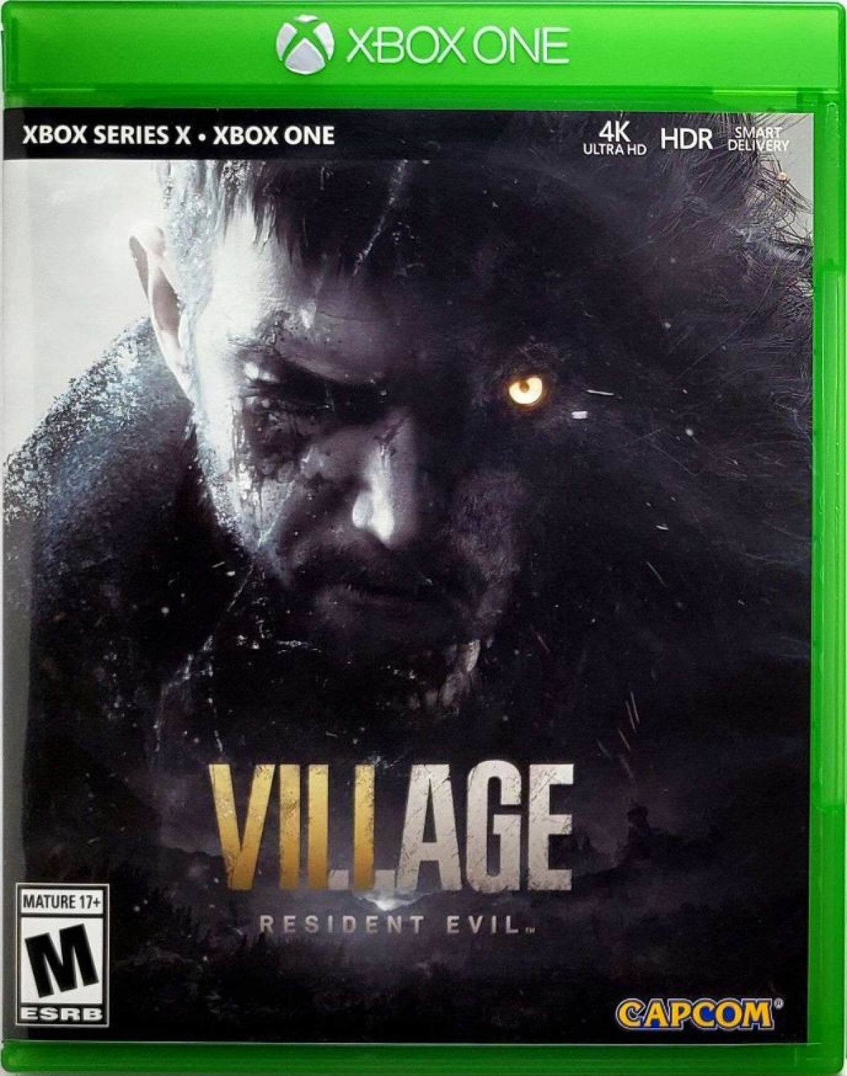 Resident Evil Village for Xbox One with atmospheric survival horror and gothic village setting front cover