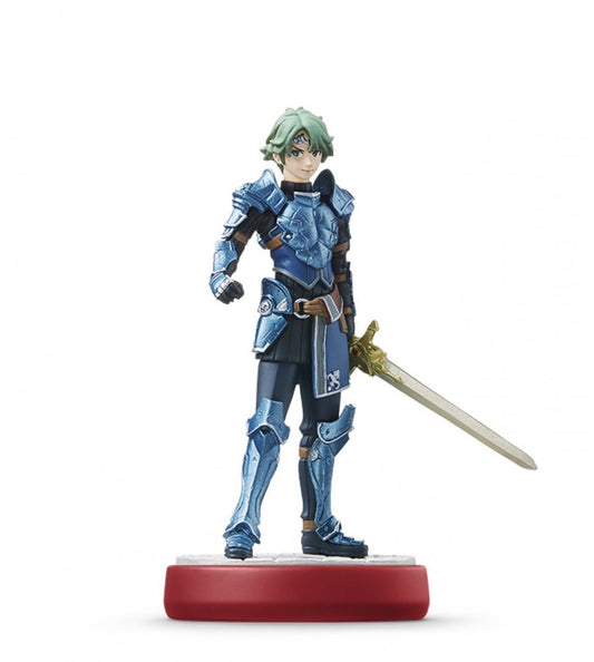 Alm Fire Emblem Amiibo sealed figure featuring the hero from Fire Emblem Echoes Shadows of Valentia detailed sculpt with sword pose NFC functionality for in game bonuses compatible with Nintendo Switch Wii U and 3DS and collectible Nintendo figure from the Fire Emblem series figure