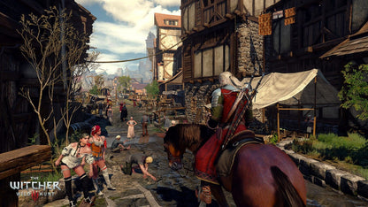 The Witcher 3 Wild Hunt Game of the Year Edition PAL PlayStation 4 PS4 for action role playing video game fans featuring expansive open world exploration epic fantasy storytelling monster hunting deep character progression complete edition with downloadable content immersive combat collectible gaming appeal gameplay