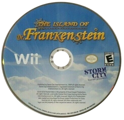 The Island of Dr Frankenstein Nintendo Wii for action adventure video game fans featuring cartoon style exploration puzzle solving mysterious island environments quirky characters platforming challenges item collection family friendly gameplay and immersive adventure collectible gaming appeal disc