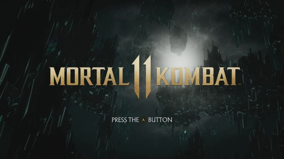 Mortal Kombat 11 title screen for Nintendo Switch (NS). A cinematic, fast‑paced fighting game featuring a large roster, brutal combat styles, and story‑driven battles across multiple timelines. 