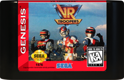 VR Troopers cartridge for Sega Genesis (GEN) video game