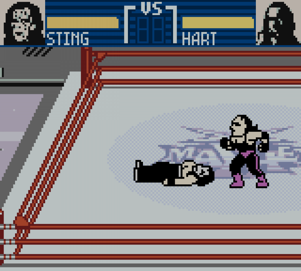 WCW Mayhem gameplay for Game Boy Color (GBC) video game