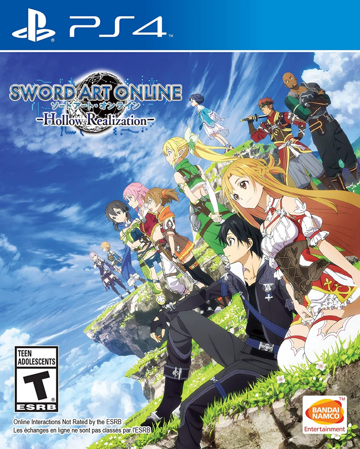 Sword Art Online: Hollow Realization – PlayStation 4 (PS4) video game cover image, action role-playing game