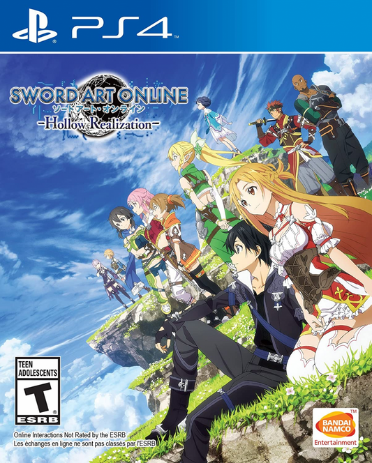 Sword Art Online: Hollow Realization – PlayStation 4 (PS4) video game cover image, action role-playing game
