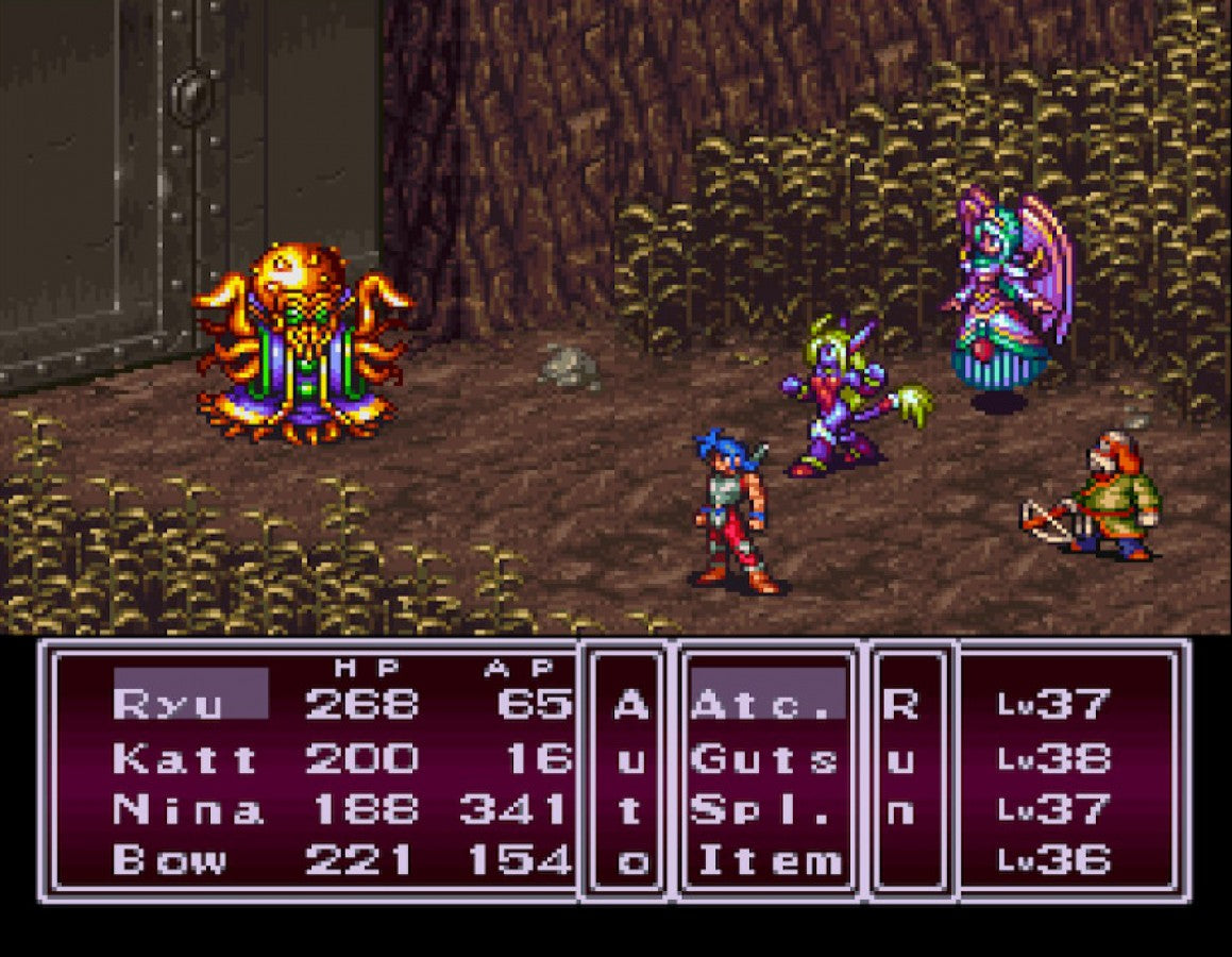 Breath of Fire II cartridge for the Game Boy Advance featuring classic turn based RPG gameplay with character fusion mechanics party based combat and a story driven fantasy adventure with enhanced translation and content gameplay