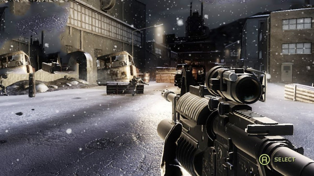 Battlefield 2 Modern Combat Xbox 360 inspired design featuring modern military first person shooter aesthetic large scale battlefield warfare tactical combat vehicles intense firefights squad based action cinematic war gameplay nostalgic HD era presentation gameplay 