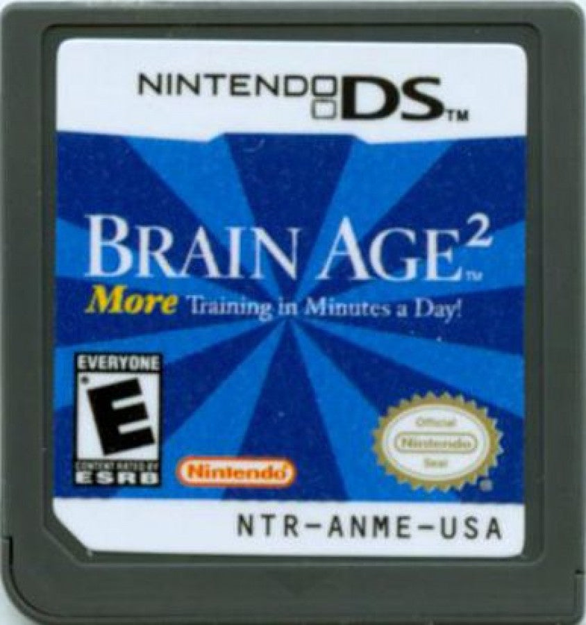 Brain Age 2 cartridge for Nintendo DS (DS) educational puzzle training video game