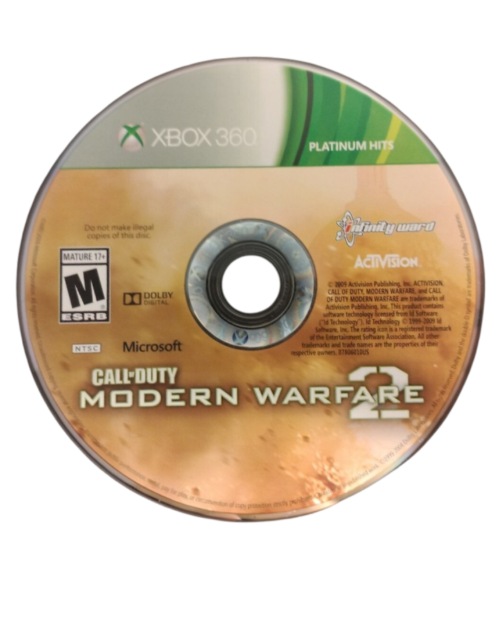 Call of Duty Modern Warfare Trilogy for Xbox 360 shooter game compilation featuring Modern Warfare Modern Warfare 2 and Modern Warfare 3 with campaign missions multiplayer modes and military combat gameplay disc