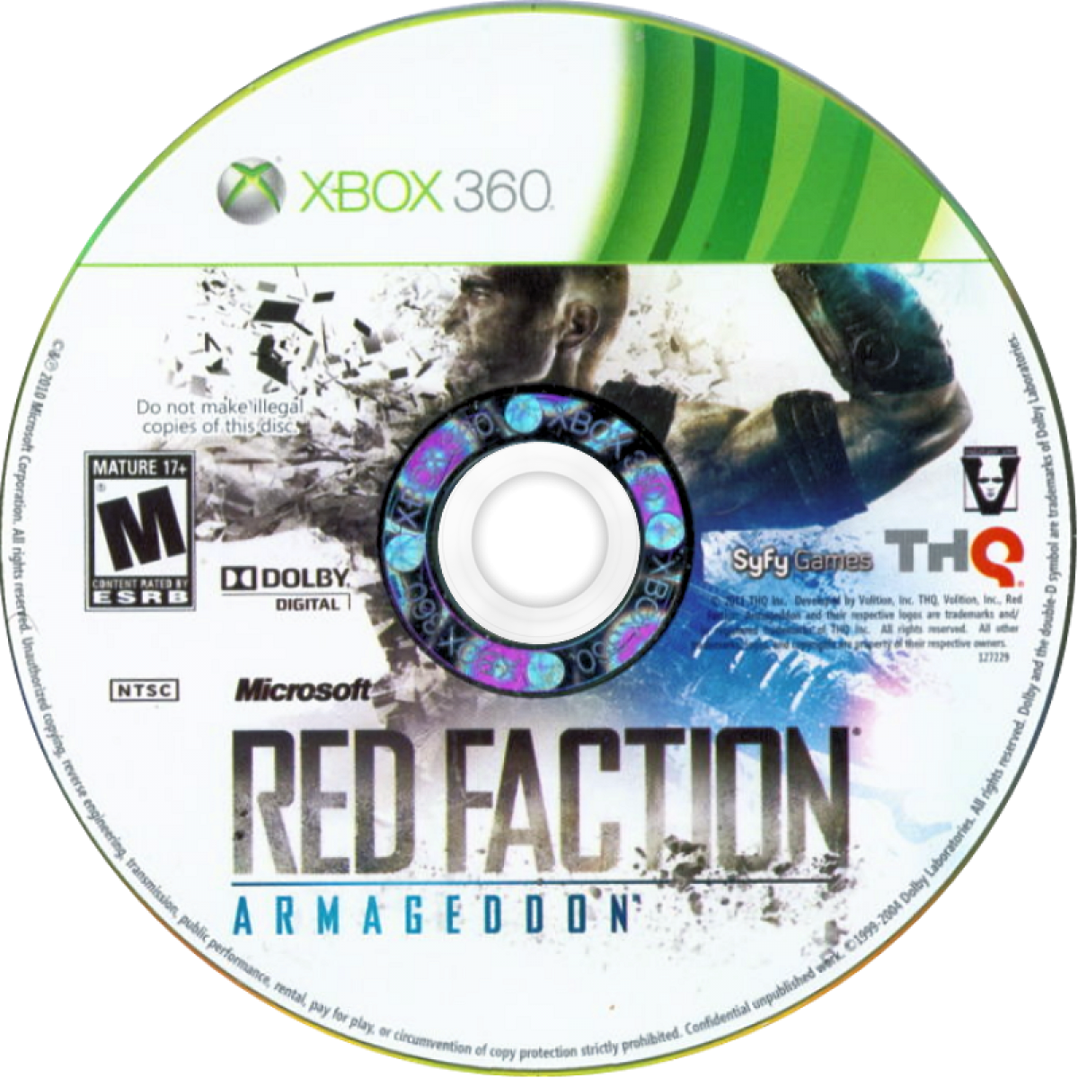 Retro Red Faction Armageddon Xbox 360 inspired design featuring sci fi third person shooter aesthetic vintage HD era Martian underground destruction geomod gameplay alien infestation explosive combat futuristic rebellion industrial ruins chaos nostalgic action game presentation disc