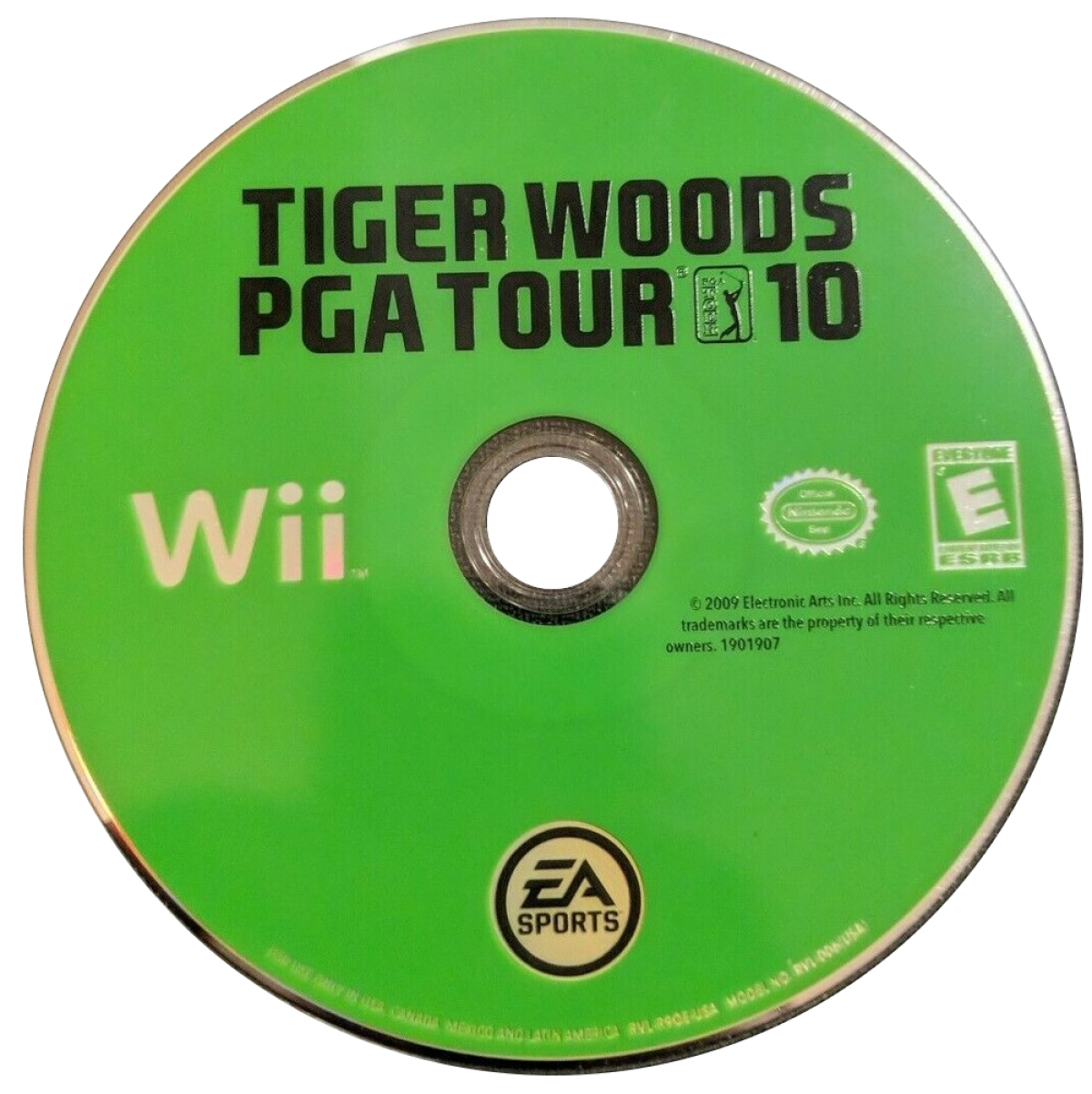 Tiger Woods PGA Tour 10 golf sports video game featuring realistic PGA courses professional golfers advanced swing mechanics competitive tournament modes and immersive EA Sports golfing experience disc