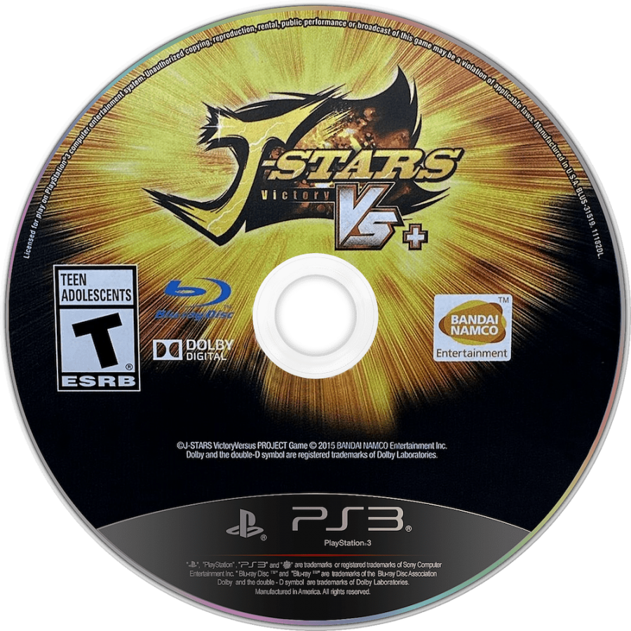 J Stars Victory VS Plus disc art for PlayStation 3 (PS3) video game