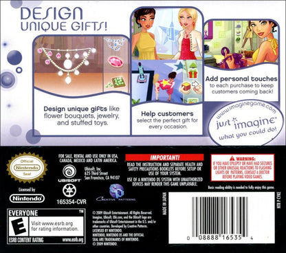 Imagine: Boutique Owner – Nintendo DS: Design and manage your own fashion boutique, create outfits, and serve stylish customers back cover