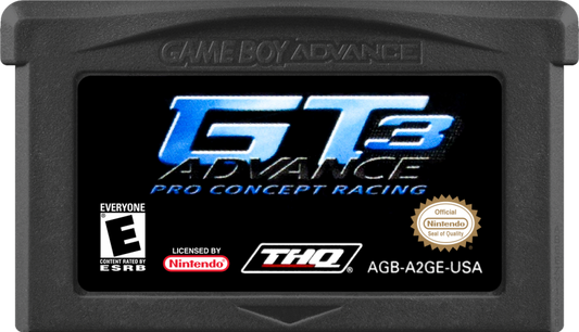 GT Advance 3: Pro Concept Racing game cartridge for Game Boy Advance (GBA) video game