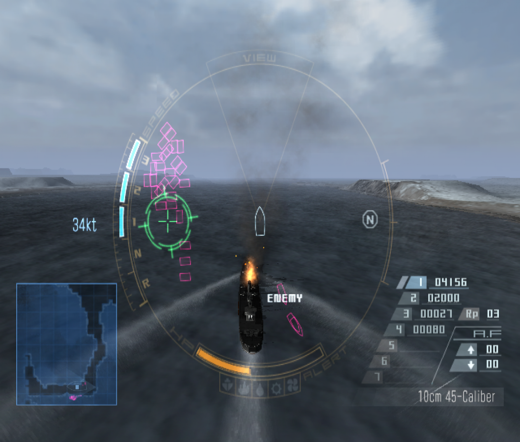 Naval Ops: Warship Gunner – PlayStation 2 (PS2) naval combat simulation video game gameplay