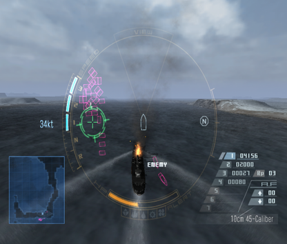 Naval Ops: Warship Gunner – PlayStation 2 (PS2) naval combat simulation video game gameplay