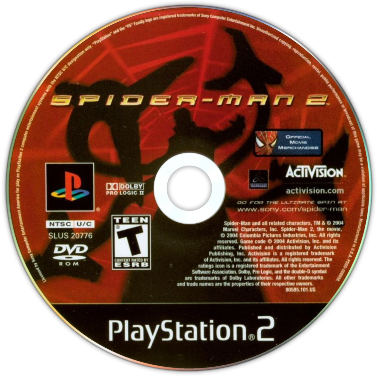 Spider Man 2 PS2 PlayStation 2 open world action adventure superhero game web swinging combat New York City exploration retro video game disc
