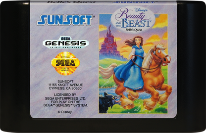 Disney's Beauty and the Beast: Belle's Quest cartridge for Sega Genesis (GEN) video game