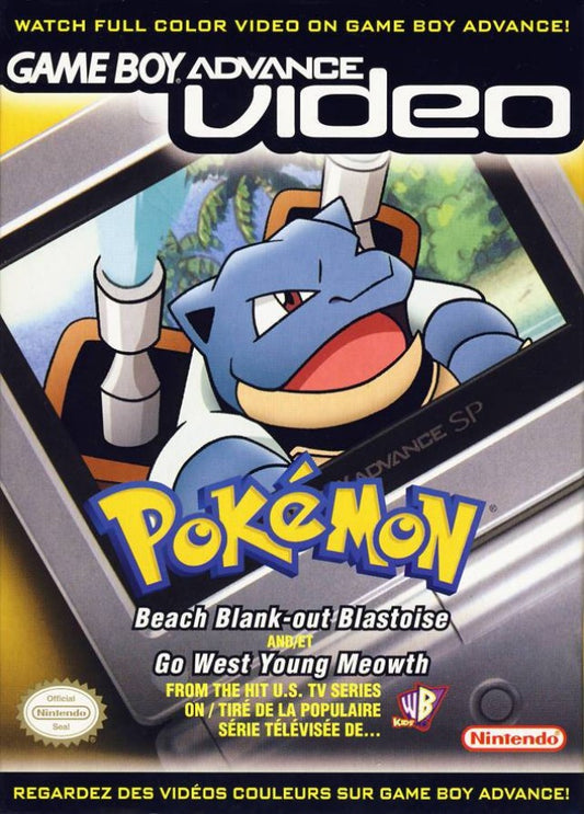 GBA Video - Pokemon: Beach Blank-out Blastoise and Go West Young Meowth cover art for Game Boy Advance (GBA) video game