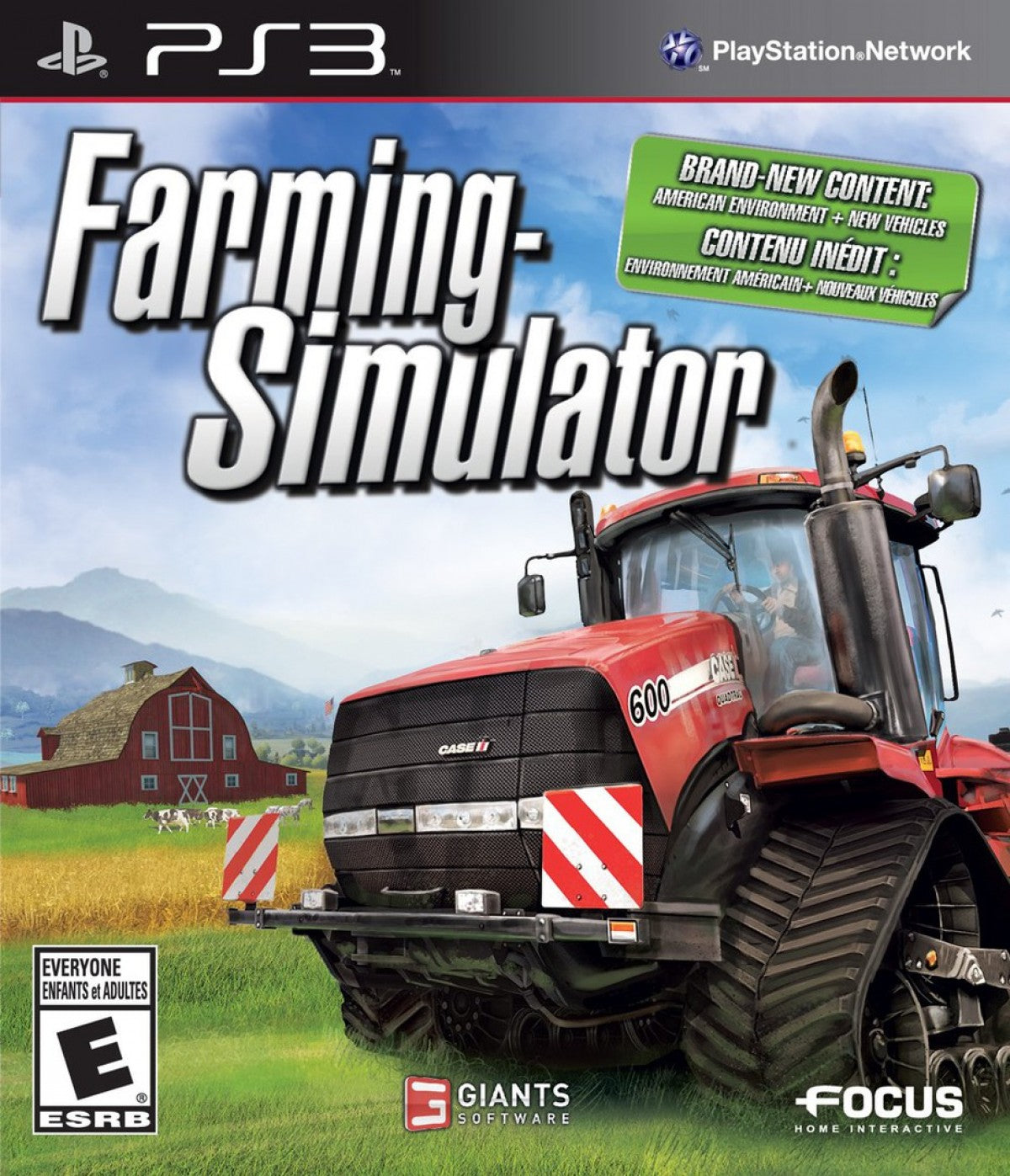 Farming Simulator cover art for PlayStation 3 (PS3) farming video game