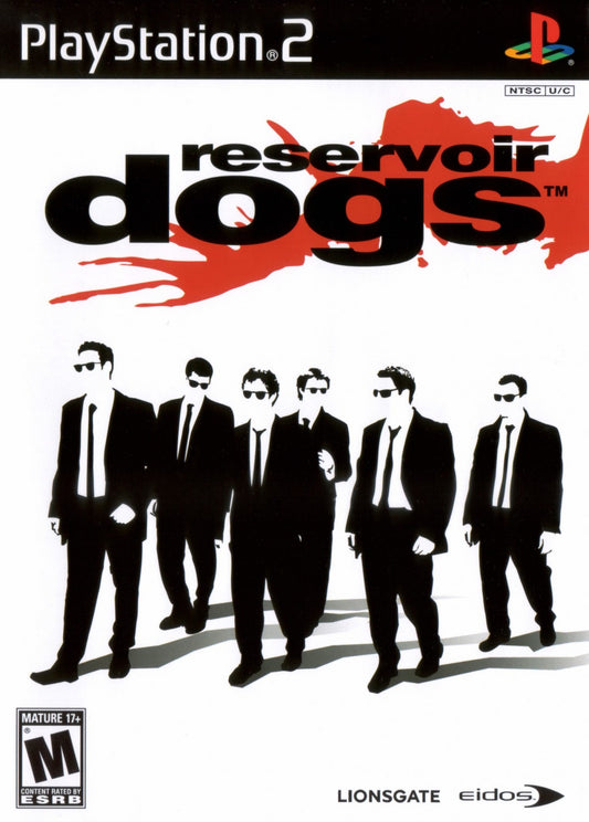 Reservoir Dogs PlayStation 2 third-person shooter action video game based on Quentin Tarantino film heist narrative tactical gameplay interrogation sequences driving levels non-linear storytelling Eidos interactive movie license gritty crime drama front cover