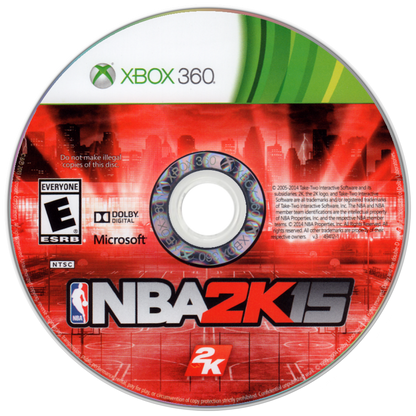 NBA 2K15 Xbox 360 basketball simulation video game with Kevin Durant cover athlete MyCAREER story mode, MyTEAM card collecting, The Park online streetball, authentic teams players, 2K Sports disc art