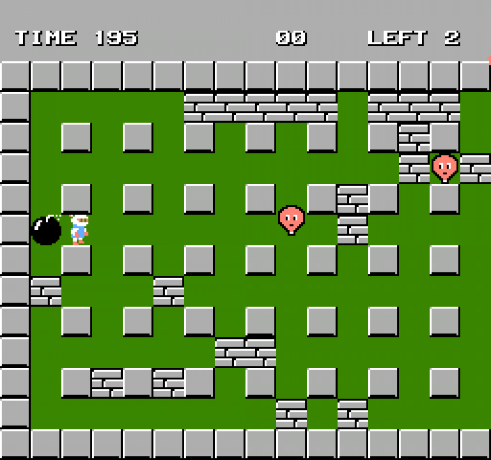 Bomberman gameplay image for Nintendo Entertainment System (NES) retro video game