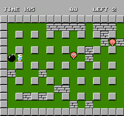 Bomberman gameplay image for Nintendo Entertainment System (NES) retro video game