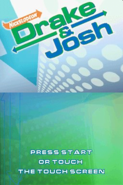 Drake & Josh: Talent Showdown for Nintendo DS with mini-game challenges based on the TV series main menu