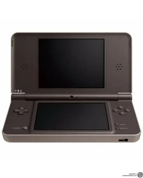 Nintendo DSi XL Bronze handheld gaming system featuring oversized dual screens touch screen controls built in cameras Wi Fi connectivity downloadable DSiWare support portable Nintendo gaming rechargeable battery durable foldable design collectible gaming appeal