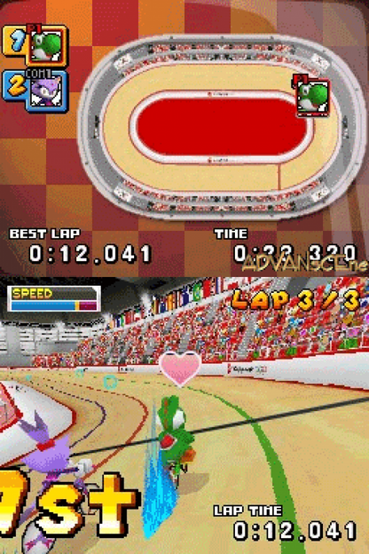 Mario & Sonic at the Olympic Games gameplay for Nintendo DS (DS) sports mini-game collection video game
