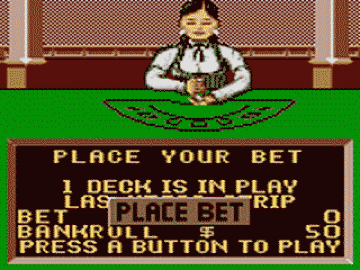 Poker Face Paul's Blackjack gameplay for Sega Game Gear (GG) video game